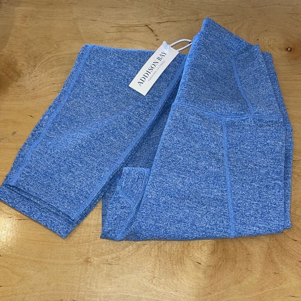 Addison Bay Womens Heather High Waisted Ludlow Pull-on Leggings Blue Small NWT - Picture 8 of 13